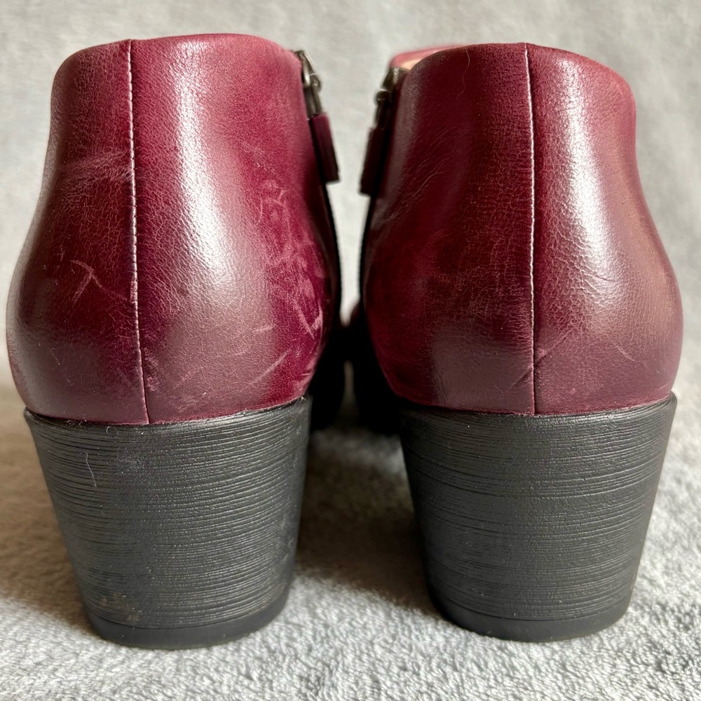 Dansko Raina burnished leather booties wine red‎ - Picture 11 of 13